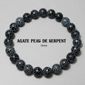 Bracelet Agate Peau de Serpent - fond gris