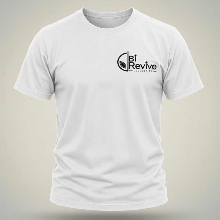 T-shirt blanc BiRevive Collection logo noir