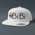 Casquette BiBi Blanche - fond gris ardoise