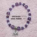 Bracelet Améthyste & Aigue Marine