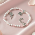B-17 - Bracelet de Quartz Rose & Magnésite