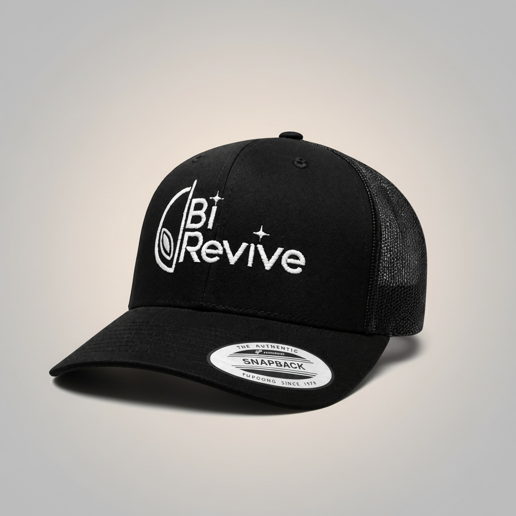 Casquette BiRevive logo blanc trucker